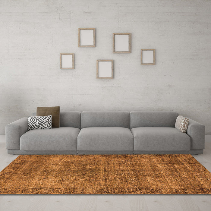 Machine Washable Oriental Orange Industrial Area Rugs in a Living Room, wshurb1826org