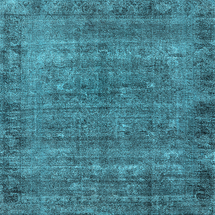 Square Machine Washable Oriental Light Blue Industrial Rug, wshurb1826lblu