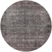 Round Machine Washable Industrial Modern Purple Rug, wshurb1826