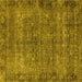 Square Oriental Yellow Industrial Rug, urb1826yw