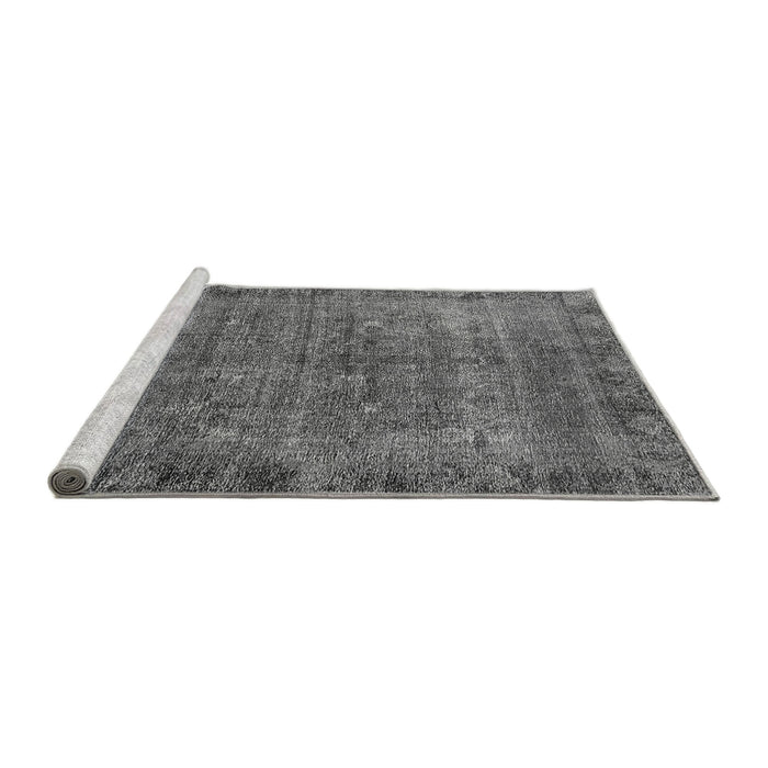 Sideview of Machine Washable Oriental Gray Industrial Rug, wshurb1826gry