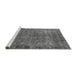 Sideview of Machine Washable Oriental Gray Industrial Rug, wshurb1826gry