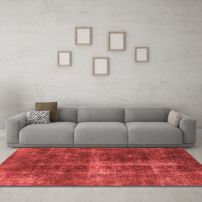 Industrial Red Washable Rugs