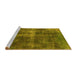 Sideview of Machine Washable Oriental Yellow Industrial Rug, wshurb1827yw