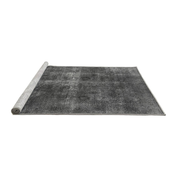 Sideview of Machine Washable Oriental Gray Industrial Rug, wshurb1827gry