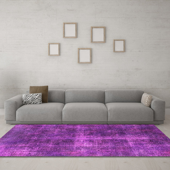 Machine Washable Oriental Pink Industrial Rug in a Living Room, wshurb1827pnk
