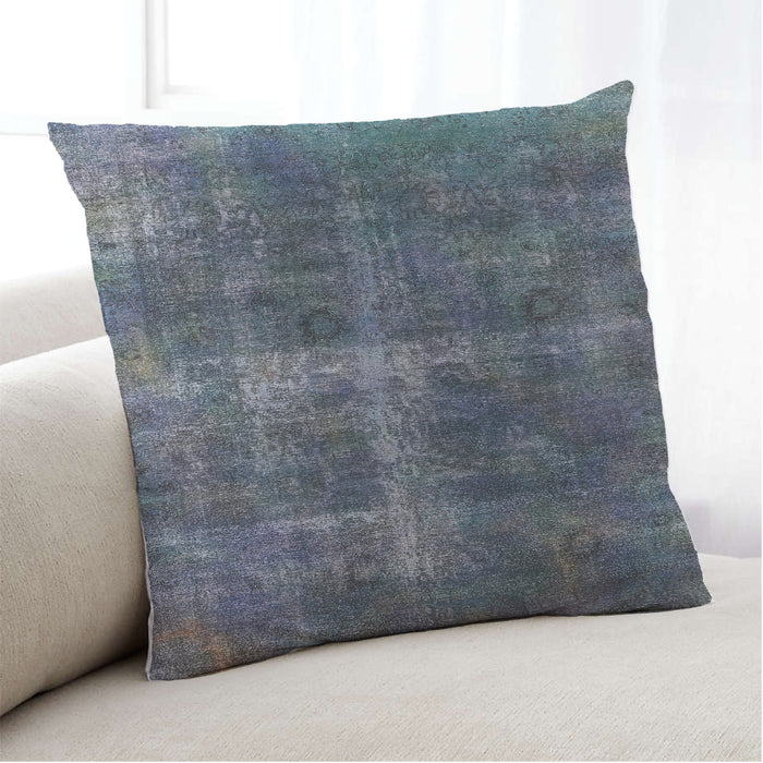 Lifestyle Image of Mid-Century Modern Urban Square Light Slate Gray Throw Pillow, 18 inch by 18 inch, pwurb1827