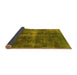 Sideview of Oriental Yellow Industrial Rug, urb1827yw