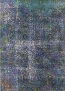Mid-Century Modern Light Slate Gray Oriental Rug, urb1827