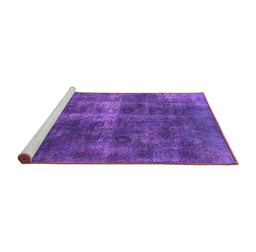 Sideview of Machine Washable Oriental Purple Industrial Area Rugs, wshurb1827pur