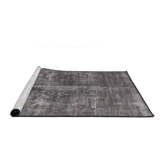 Sideview of Machine Washable Industrial Modern Gunmetal Gray Rug, wshurb1828