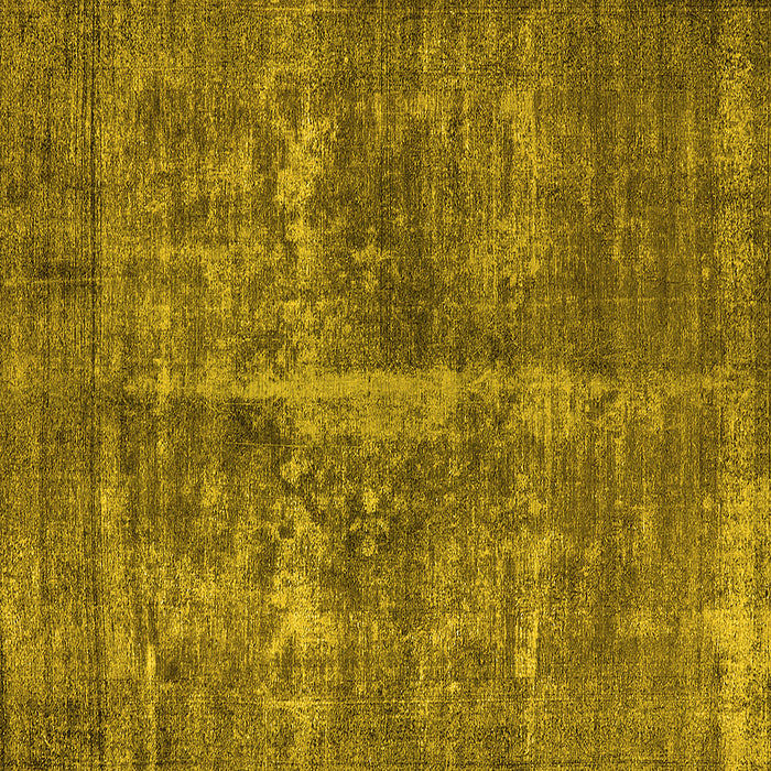 Square Machine Washable Oriental Yellow Industrial Rug, wshurb1828yw