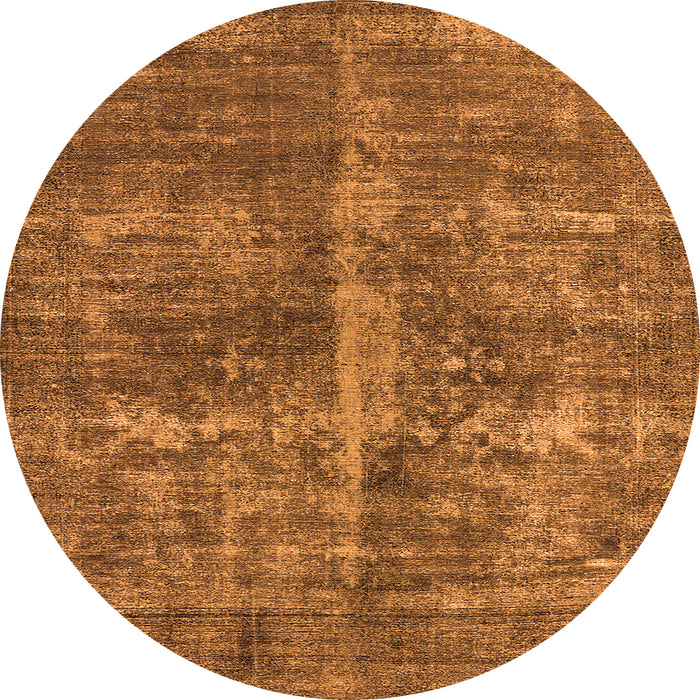 Round Oriental Orange Industrial Rug, urb1828org