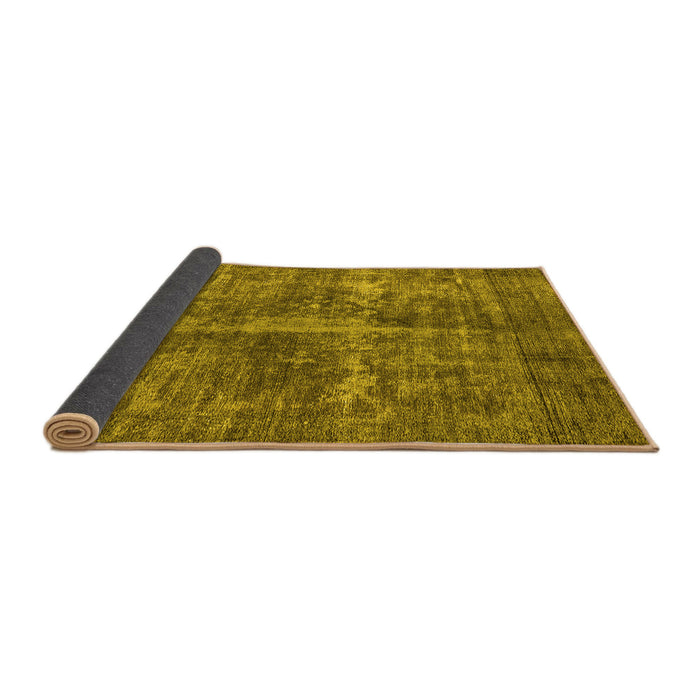 Sideview of Oriental Yellow Industrial Rug, urb1828yw