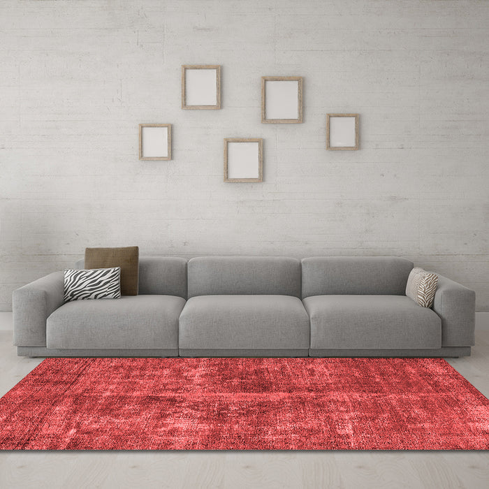 Industrial Red Washable Rugs