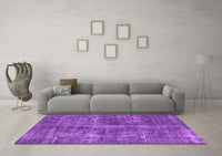 Machine Washable Oriental Purple Industrial Rug, wshurb1828pur