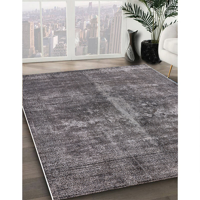 Machine Washable Industrial Modern Gunmetal Gray Rug in a Family Room, wshurb1828