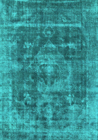 Oriental Turquoise Industrial Rug, urb1829turq