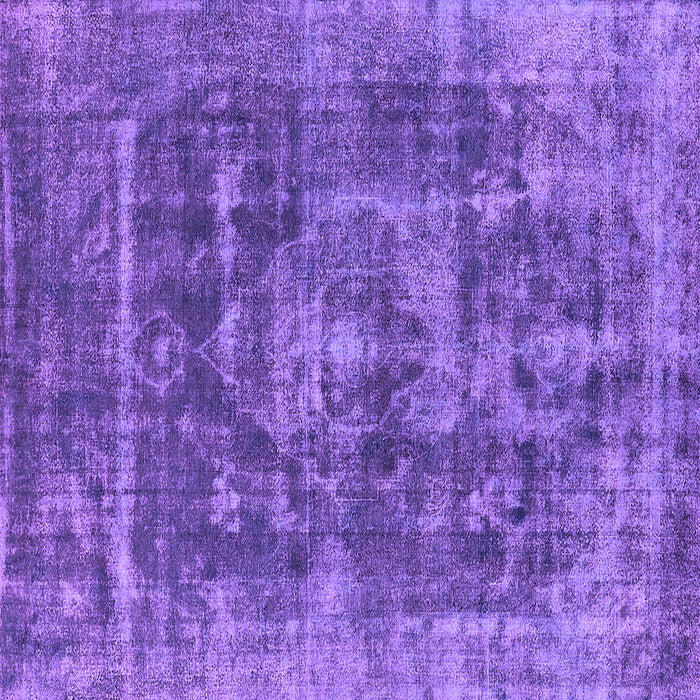 Square Machine Washable Oriental Purple Industrial Area Rugs, wshurb1829pur