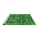 Sideview of Machine Washable Oriental Emerald Green Industrial Area Rugs, wshurb1829emgrn