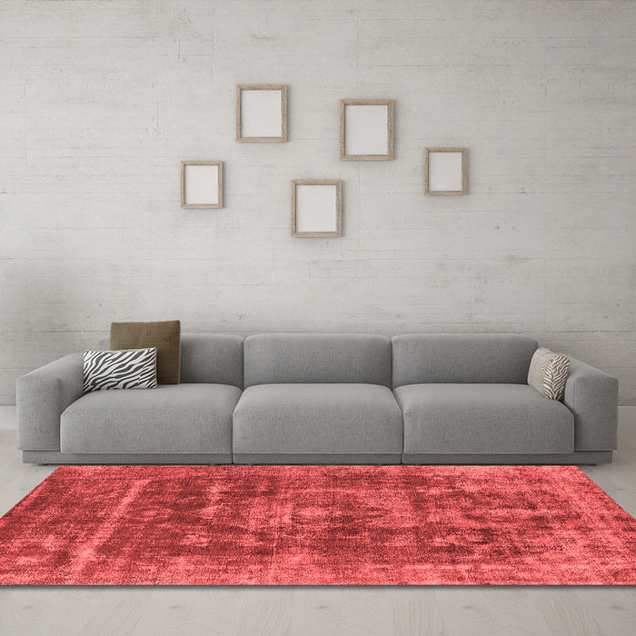 Industrial Red Washable Rugs