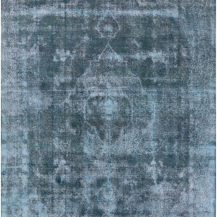 Machine Washable Industrial Modern Koi Blue Rug, wshurb1829