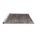 Sideview of Machine Washable Industrial Modern Rosy Pink Rug, wshurb1830