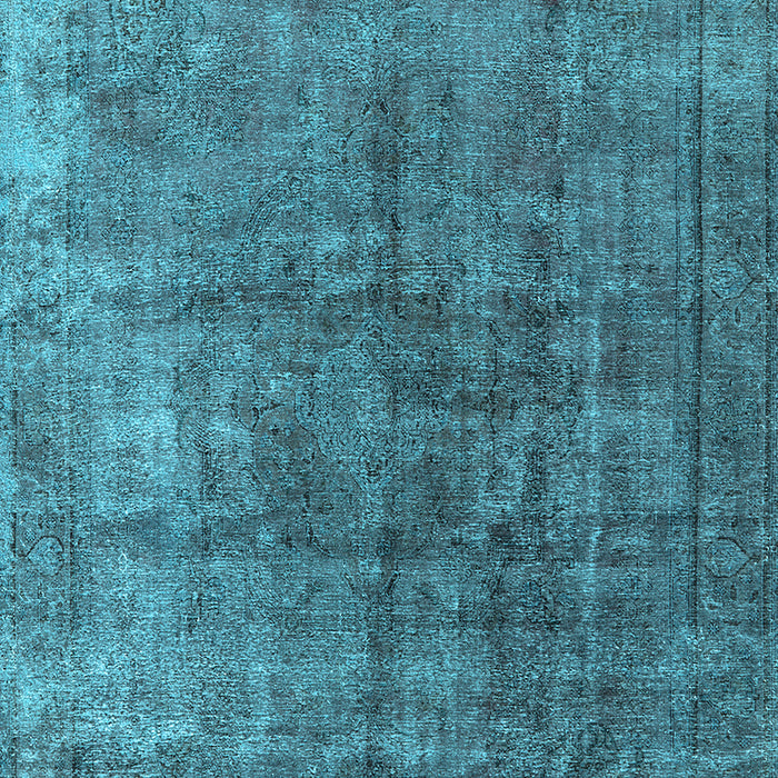 Machine Washable Oriental Light Blue Industrial Rug, wshurb1830lblu