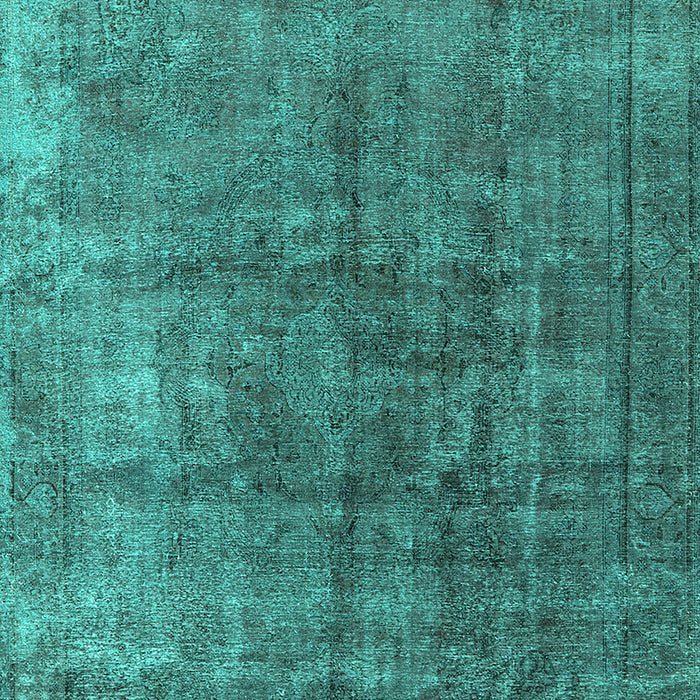 Machine Washable Oriental Turquoise Industrial Area Rugs, wshurb1830turq