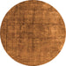 Round Oriental Orange Industrial Rug, urb1830org