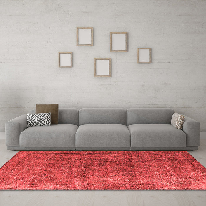 Industrial Red Washable Rugs