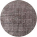 Round Machine Washable Industrial Modern Rosy Pink Rug, wshurb1830