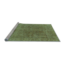 Sideview of Machine Washable Oriental Light Blue Industrial Rug, wshurb1831lblu