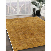 Mid-Century Modern Dark Orange Oriental Rug, urb1831