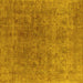 Square Machine Washable Oriental Yellow Industrial Rug, wshurb1831yw