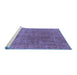 Sideview of Machine Washable Oriental Blue Industrial Rug, wshurb1831blu