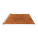 Sideview of Machine Washable Oriental Orange Industrial Area Rugs, wshurb1831org