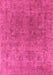 Machine Washable Oriental Pink Industrial Rug, wshurb1831pnk