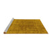 Sideview of Machine Washable Oriental Yellow Industrial Rug, wshurb1831yw