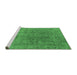 Sideview of Machine Washable Oriental Emerald Green Industrial Area Rugs, wshurb1831emgrn