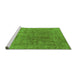 Sideview of Machine Washable Oriental Green Industrial Area Rugs, wshurb1831grn