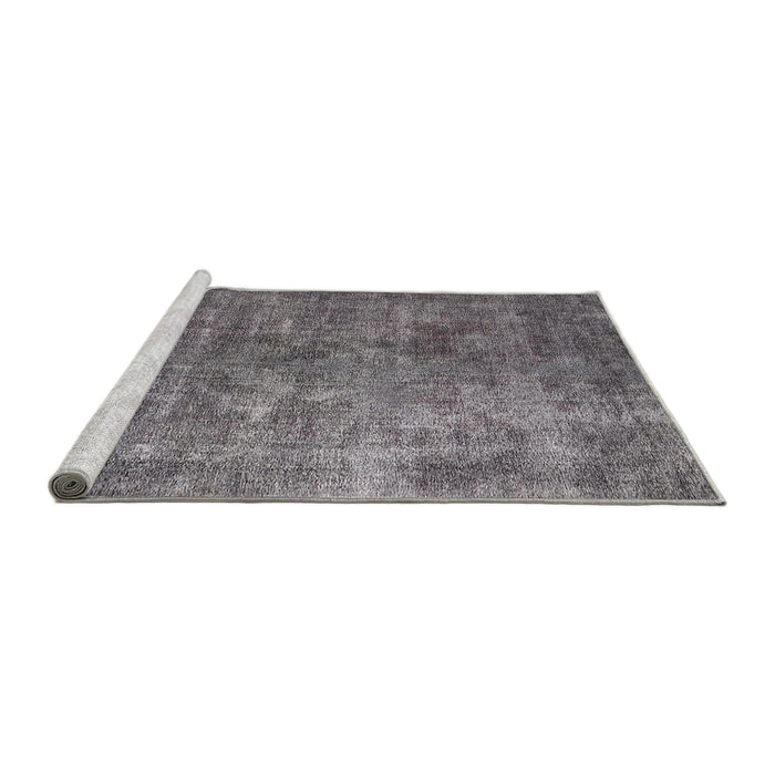 Sideview of Machine Washable Industrial Modern Gray Rug, wshurb1832