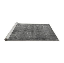 Sideview of Machine Washable Oriental Gray Industrial Rug, wshurb1832gry