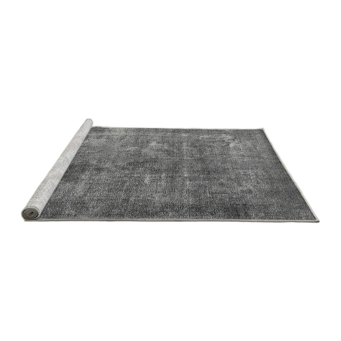 Sideview of Machine Washable Oriental Gray Industrial Rug, wshurb1832gry