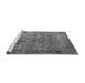 Sideview of Machine Washable Oriental Gray Industrial Rug, wshurb1832gry