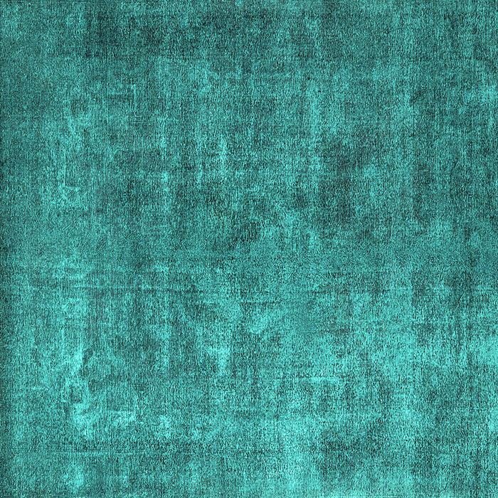 Square Oriental Turquoise Industrial Rug, urb1832turq