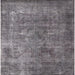 Square Mid-Century Modern Gray Oriental Rug, urb1832