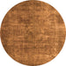 Round Oriental Orange Industrial Rug, urb1832org