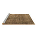 Sideview of Machine Washable Oriental Brown Industrial Rug, wshurb1832brn