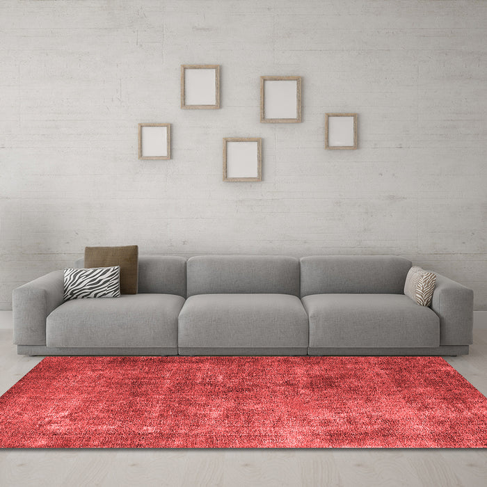 Industrial Red Washable Rugs